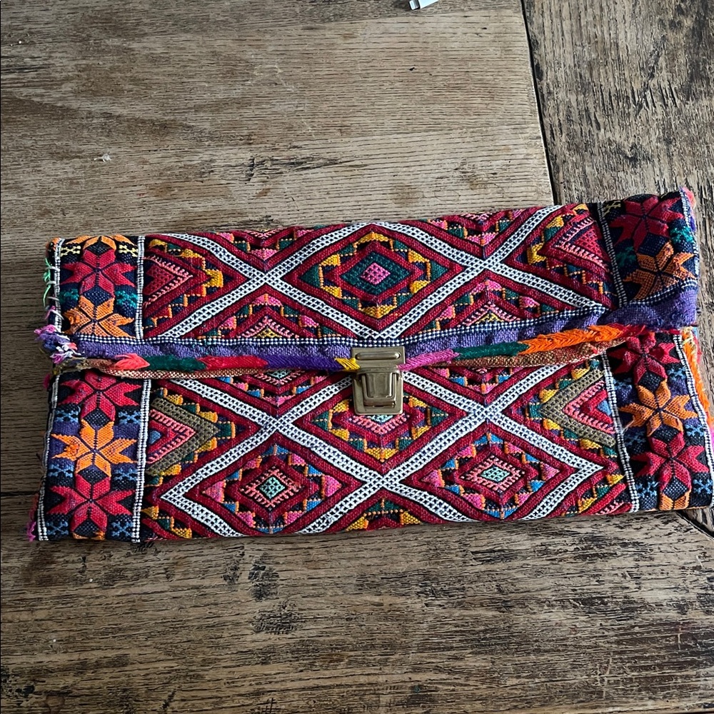 Colorful Geometric Clutch